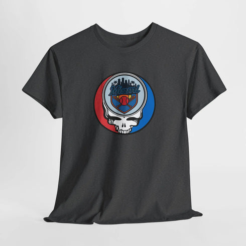 Grateful Dead - Miami Marlins Classic Stealie T Shirt - MLB - StealieShop